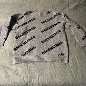 Balenciaga logo knit sweater
